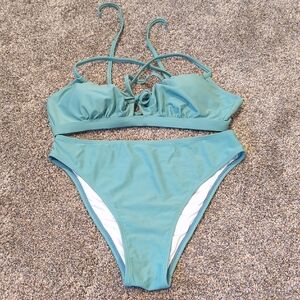 Cupshe Mint Green Bikini Set Size L